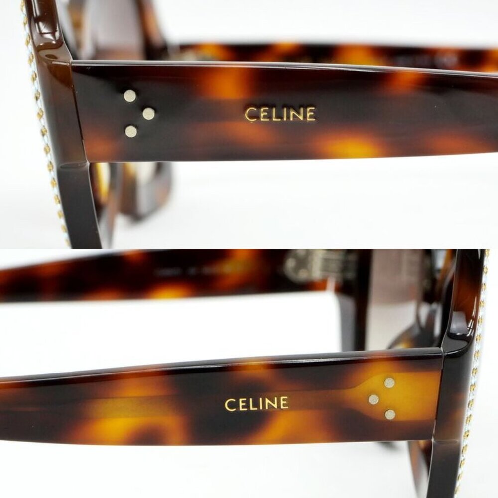 Celine Sunglasses Rhinestone Brown Silver - Picture 7 of 9